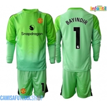 Camisa de time de futebol Manchester United Altay Bayindir #1 Goleiro Replicas 3º Equipamento Infantil 2025-26 Manga Comprida (+ Calças curtas)
